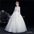 Long Sleeve Beach photography backless Wedding party Dress Bridal gown